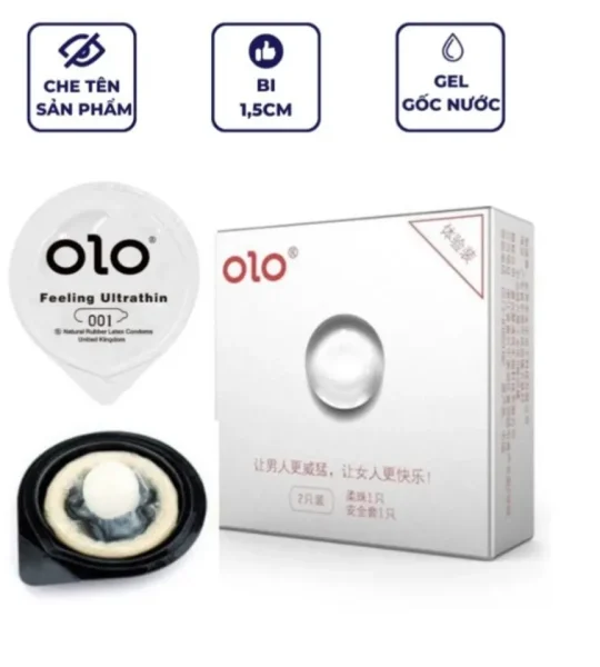 Bao cao su olo Bi Trắng Soft Growth 0.01mm siêu mỏng – Hộp 3cái